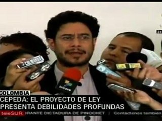 Colombia:Polo Democrático pedirá revisión de ley de víct