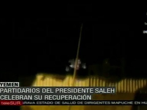 Celebran supuesta mejoría de Ali Abdullah Saleh