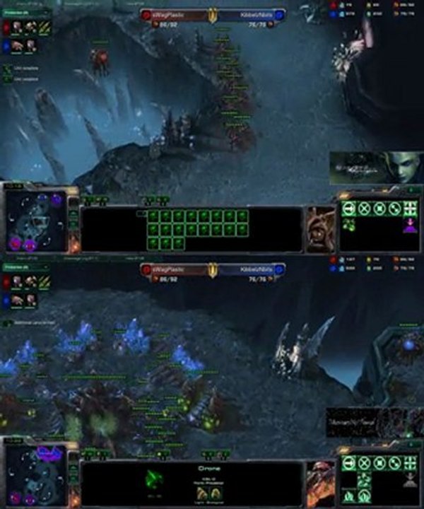 [SC2] sWagPlastic Vs KibbelzNbi : View of 2 players Starcraft II :