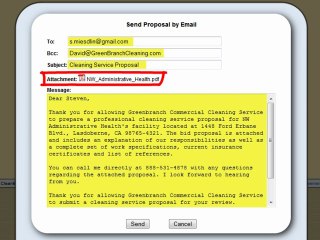 Janitorial Bidding Program CleanBid - Introduces One Click Email
