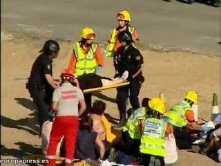 Espectacular simulacro en Madrid