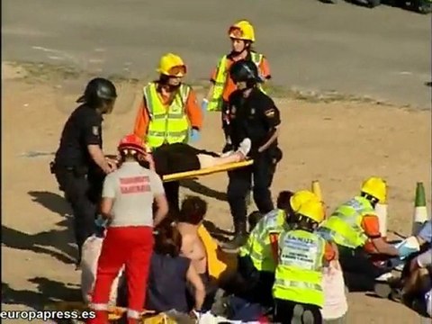 Espectacular simulacro en Madrid