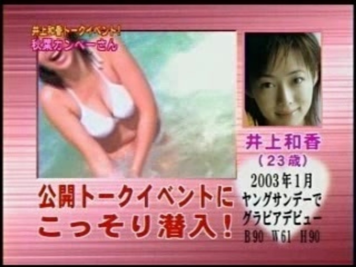 秋葉カンペーvs井上和香 Video Dailymotion