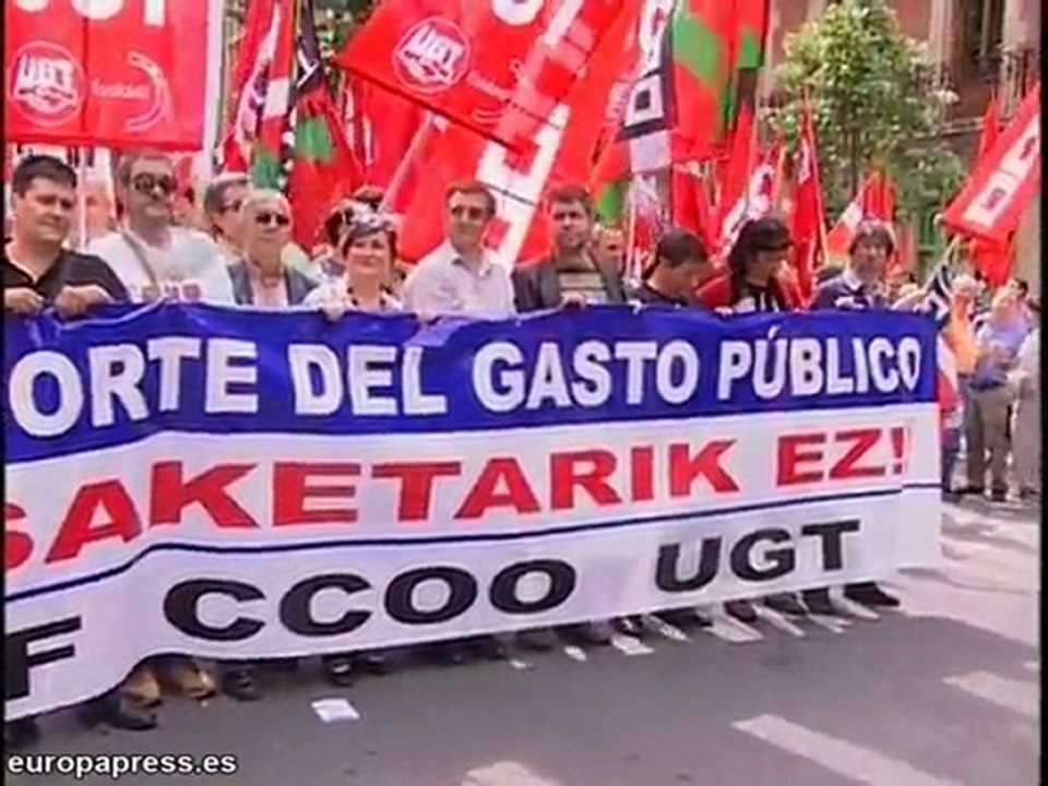 Sindicatos vascos contra recorte salarial