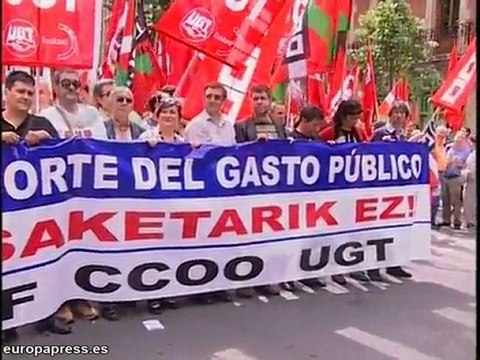 Sindicatos vascos contra recorte salarial