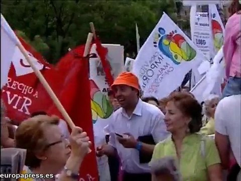 Manifestación contra la Ley del Aborto