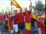 Baño de multitudes de la Selección Española