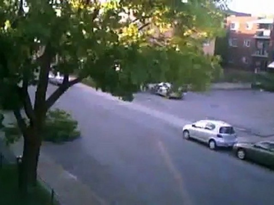(1 Juin 2011) Le vent casse les branches d'arbre et tombe a montréal-nord