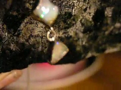 sterling ethiopian opal over opal necklace