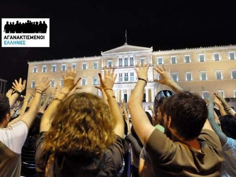 Αγανακτισμένοι 10η μέρα-Συνθήματα στο Σύνταγμα