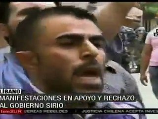 Manifestaciones a favor y en contra del Gobierno Sirio