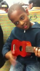 Kenslee playing guitar in north america's tube ...