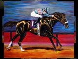 Contemporary Oil Painings Zenyatta Race Horse By Colorado Artist Jennifer Morrison