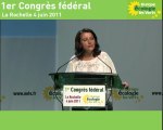 1er Congrès fédéral - Discours de Cécile Duflot, Secrétaire Nationale