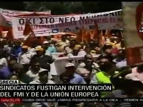 Sindicatos griegos rechazan nuevo plan de austeridad