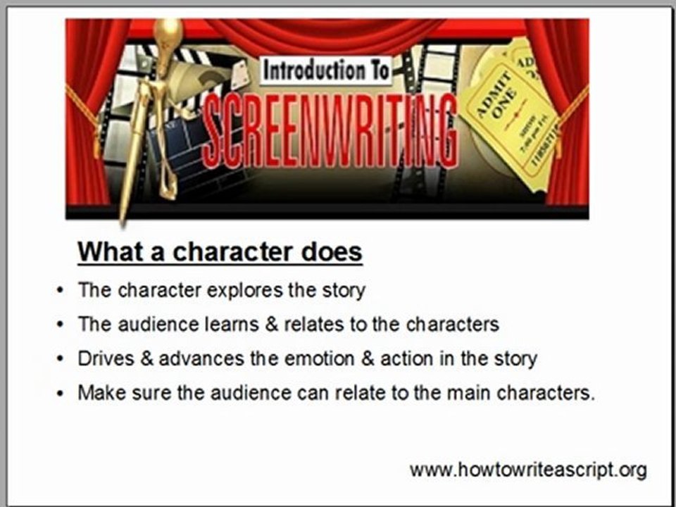 How To Write a Script : Characters