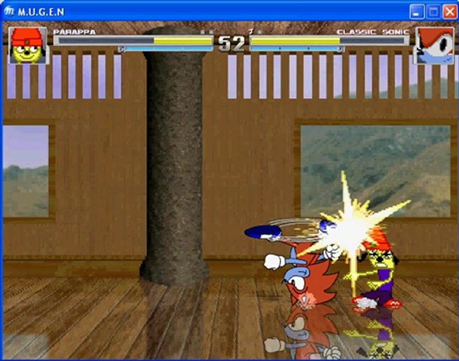 M.E. fight sonic vs. parappa