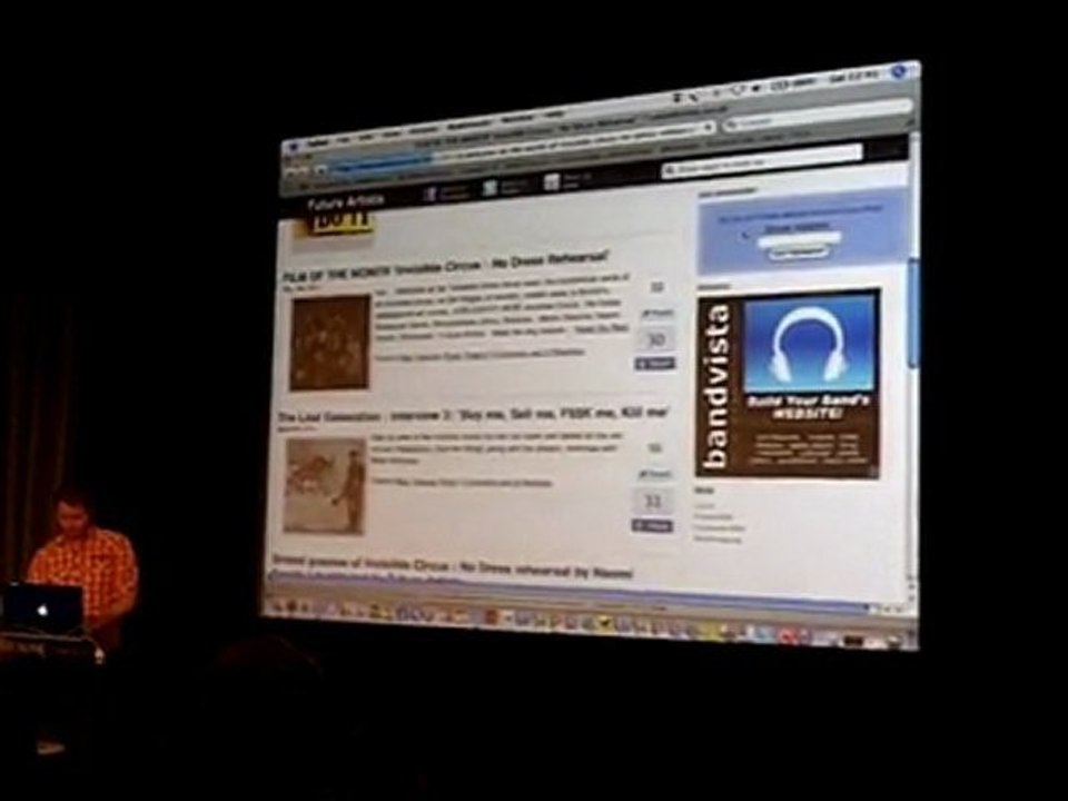 Mark Ashmore / Future Artists talks CAMP FIRE THEORY @ Bristol Watershed Cinema May 2011