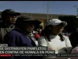 Distribuyen panfletos contra Humala en Puno