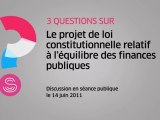 [Questions sur] Le projet de loi constitutionnelle relatif à l'équilibre des finances publiques