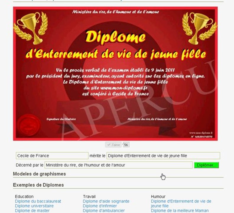 Mon-diplome - Tutoriel de création