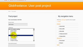 How to post a project on Globfreelance