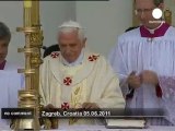 Benedict XVI celebrates mass in Croatia - no comment