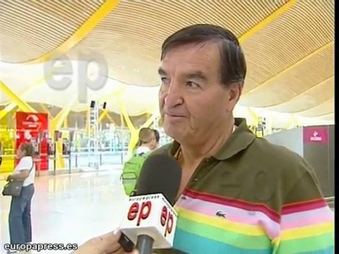 Viajeros en Barajas por las vacaciones de agosto