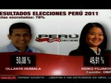 Elecciones Perú: Humala con estrecha ventaja sobre Fujimori