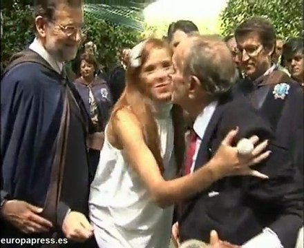Rajoy, Feijóo y Fraga en Cambados