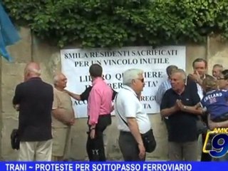 Trani | Proteste per sottopasso ferroviario