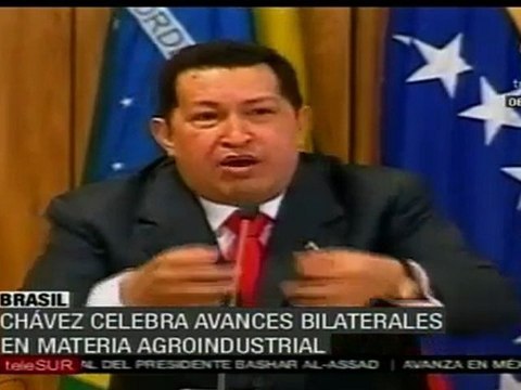 Chávez destacó apoyo de Brasil en acuerdos bilaterales