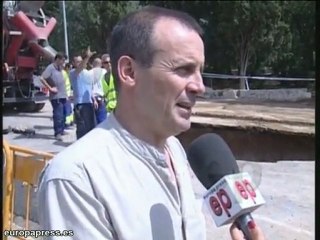 Enorme socavón provocado por las lluvias