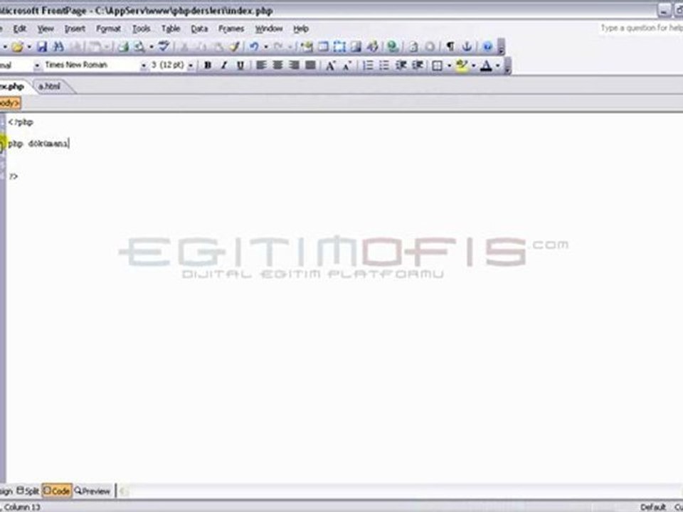 Php Ders 2 - Echo - Print Yazdırma Komutları