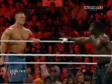 TAG TEAM R TRUH AND THE MIZ vs JOHN CENA AND ALEX RILEY SPECIAL GUEST REFEREE STONE COLD STEVE AUSTIN WWE.Raw.06.06.11
