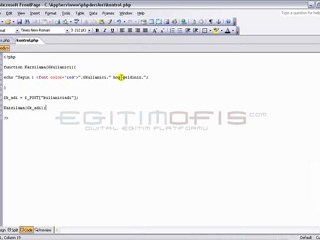 Php Ders 26- Fonksiyonada Default Deger