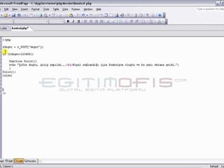 Php Ders 28- Koşula Bağlı Fonksiyon
