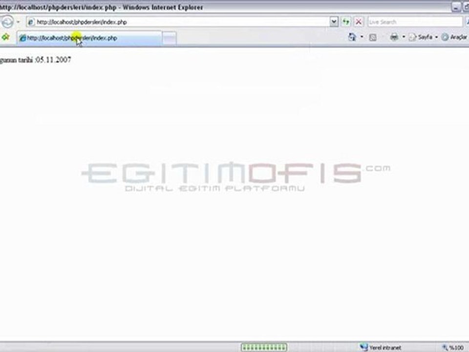 Php Ders 33 - Date Komutları