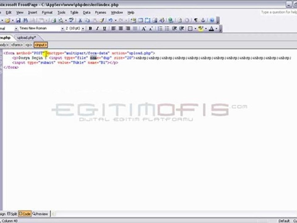 Php Ders 38 - Dosya Upload Bilgi Alma 1