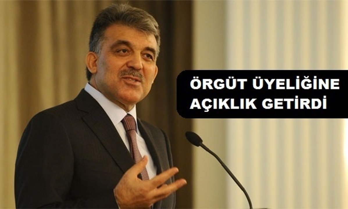 ÖRGÜT ÜYELİĞİNE AÇIKLIK GETİRDİ