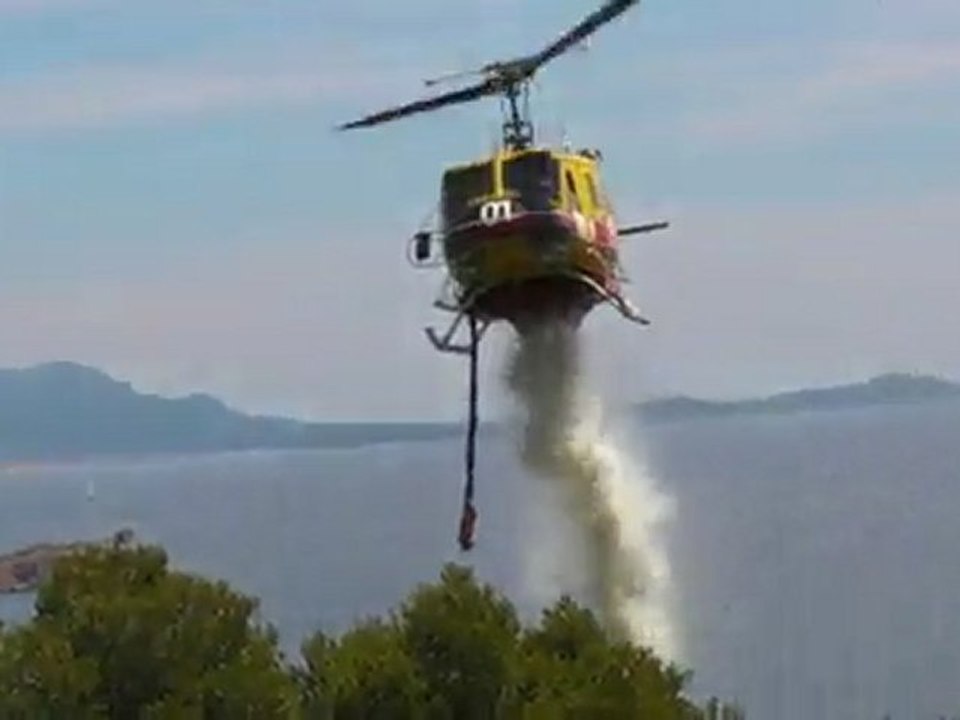 exercice incendie à Port d'Alon 7 juin 2011