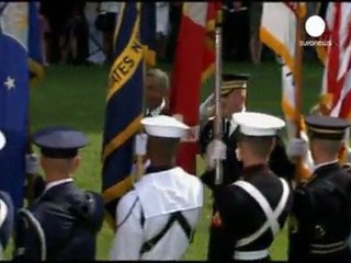 Tapis rouge pour Angela Merkel aux Etats Unis