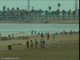 Mal tiempo en las playas de Barcelona