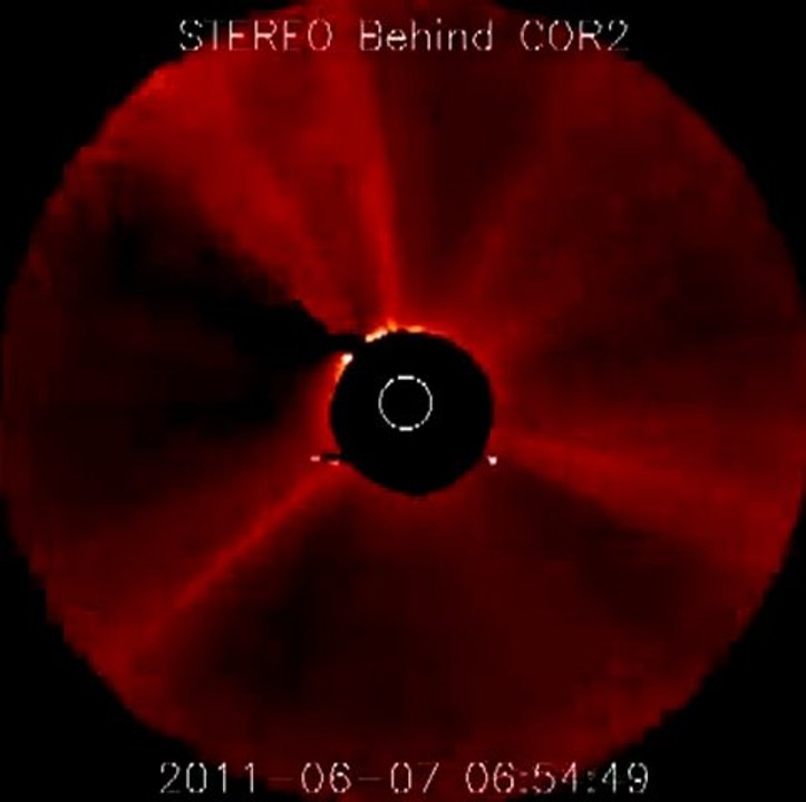 Éruption solaire vue par SOHO