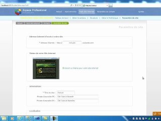 Aide en ligne - Paramètre du site