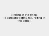 Rolling in the deep Adele acoustic guitar instrumental w/o guide backing track karaoke minus one lyrics cover version