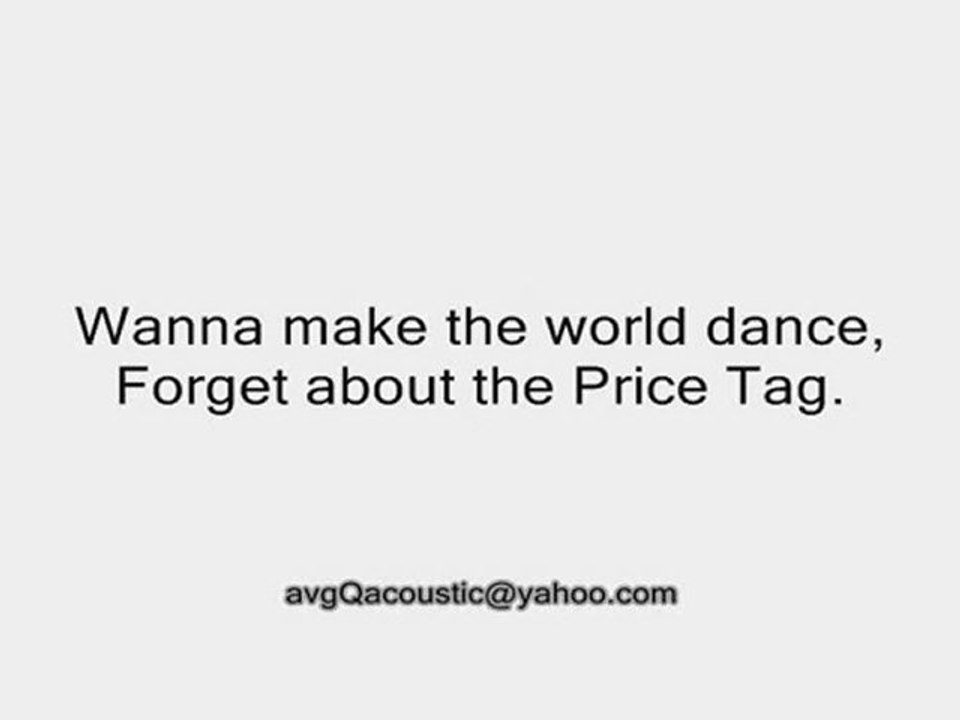 price tag jessie J acoustic guitar instrumental lyrics backing track karaoke minus one cover version