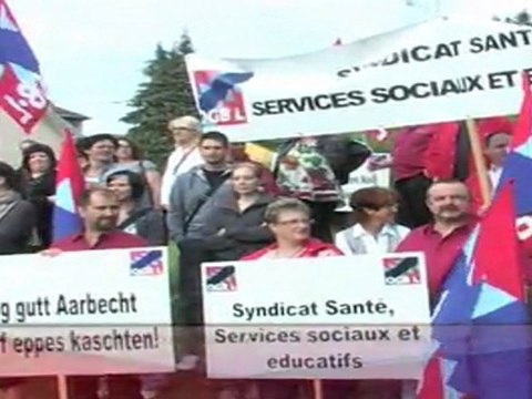 2011-06-07 - OGBL - Piquets de protestation dans les Services Publics - Soleuvre et Belvaux (Luxembourg)