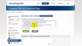 How to setup Coupons Tab application on your Facebook Page using SocialAppsHQ