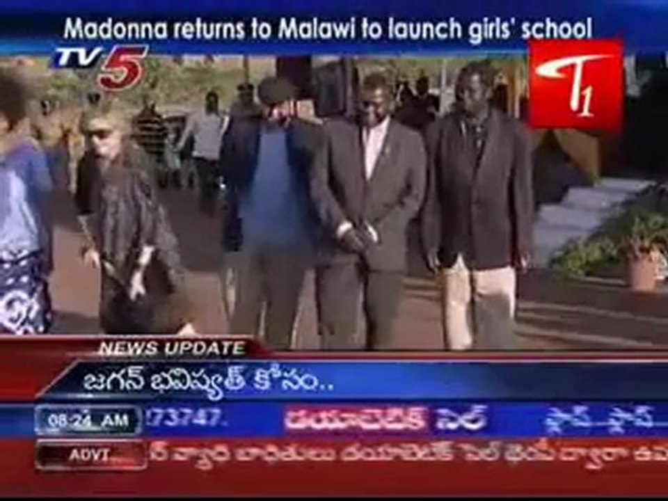 Madonna returns to Malawi to launch girls'school